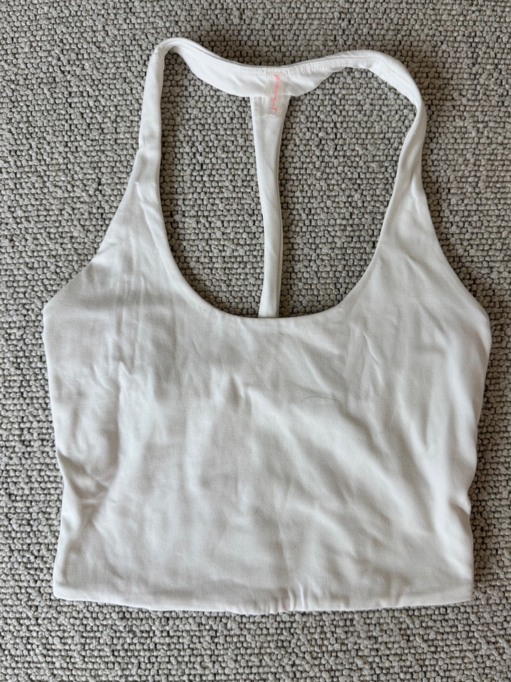 FP Movement by Free People White Racerback Cropped Sports Tank